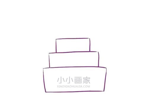 三层结婚蛋糕简笔画画法图片步骤步骤3