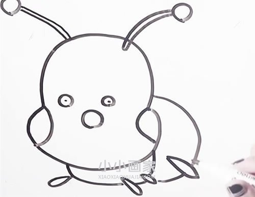 简单毛毛虫简笔画画法图片步骤步骤6