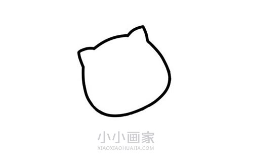 喵喵叫小猫咪简笔画画法图片步骤步骤2