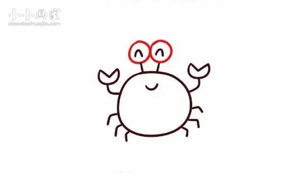 数字8简笔画小螃蟹画法图片步骤步骤1