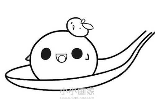 元宵节汤圆简笔画画法图片步骤步骤1