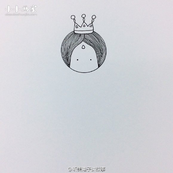 彩色的漂亮灰姑娘简笔画画法图片步骤步骤4