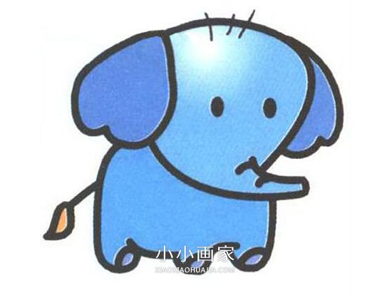 绘本故事简单可爱小象简笔画画法图片步骤
