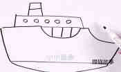 简单轮船简笔画画法图片步骤步骤4