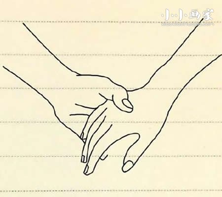 手牵手简笔画画法图片步骤步骤9