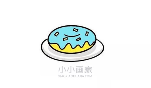 绘本故事彩色甜甜圈简笔画画法图片步骤