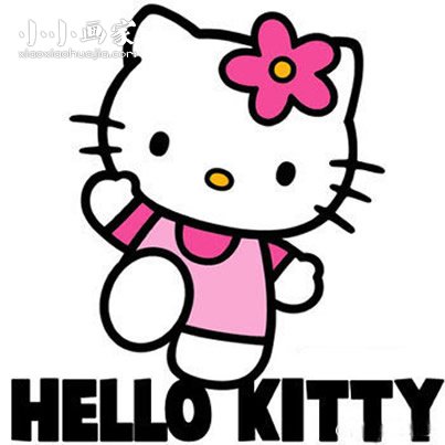 漂亮凯蒂猫简笔画画法图片步骤步骤1