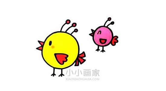卡通小鸟简笔画画法图片步骤
