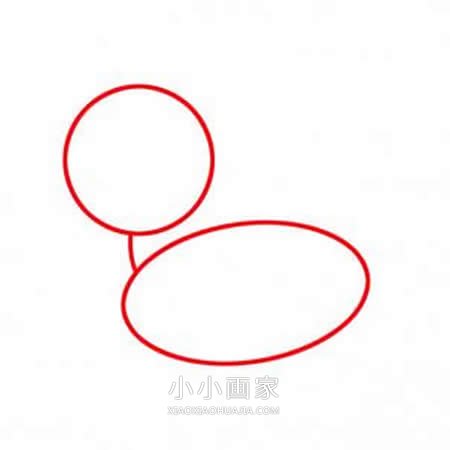 简单鸭子简笔画画法图片步骤步骤2