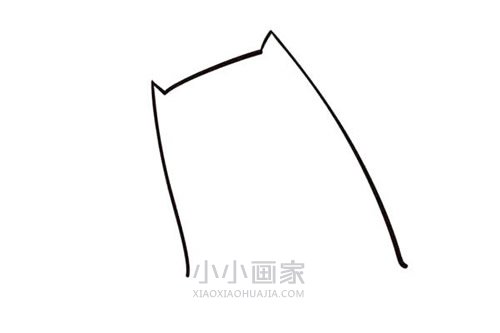 小猫钓鱼简笔画画法图片步骤步骤2