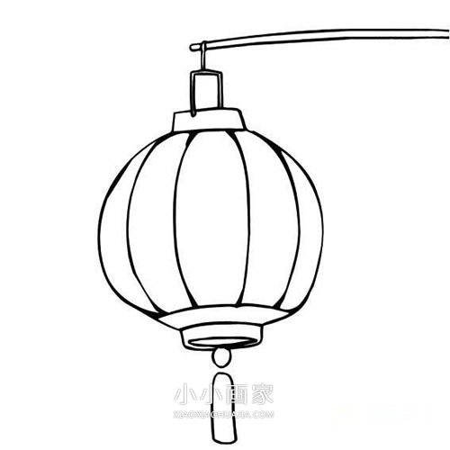 过新年灯笼简笔画画法图片步骤步骤3