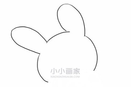 卖萌小兔子简笔画画法图片步骤步骤3