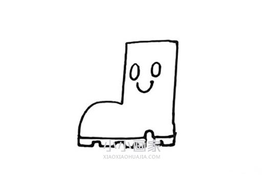卡通雨鞋简笔画画法图片步骤步骤4