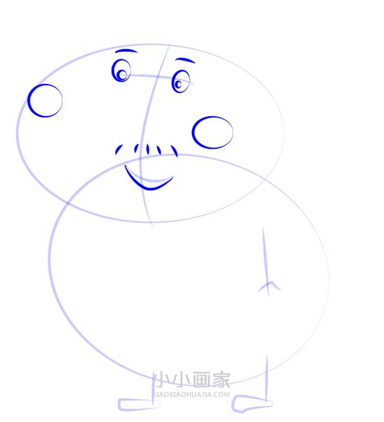 小狗丹尼爸爸简笔画画法图片步骤步骤4