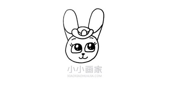 兔子警官朱迪简笔画画法图片步骤步骤4
