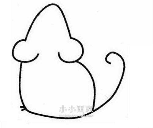 简单小老鼠简笔画画法图片步骤步骤3