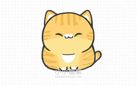 绘本故事彩色小黄猫简笔画画法图片步骤