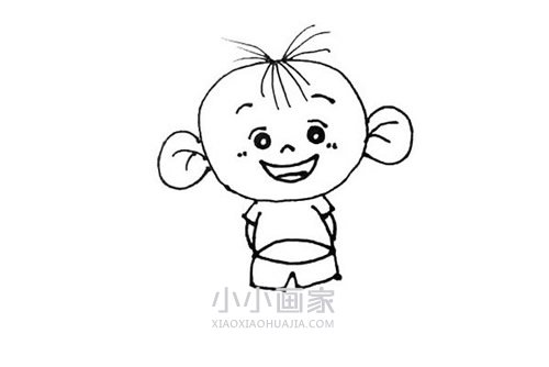 大耳朵图图简笔画画法图片步骤步骤5