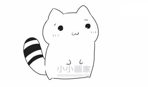 绘本故事可爱小狸猫简笔画画法图片步骤