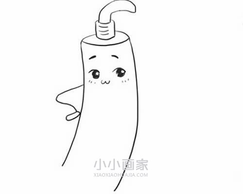 卡通牙膏牙刷简笔画画法图片步骤步骤4