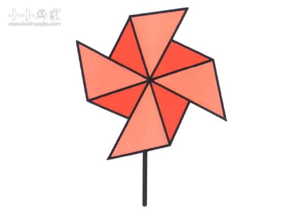 玩具纸风车简笔画画法图片步骤步骤1
