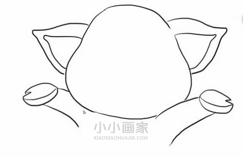 开心的小猪简笔画画法图片步骤步骤4