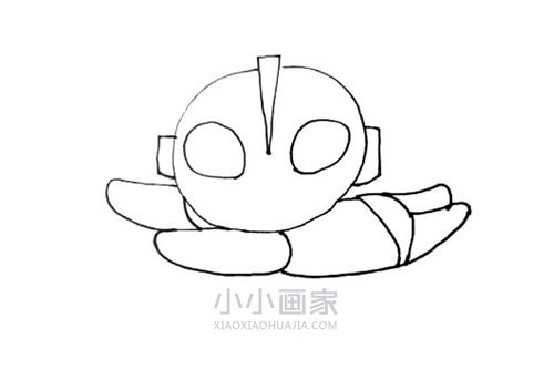 飞行的奥特曼简笔画画法图片步骤步骤6