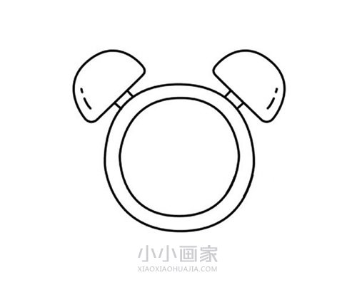 粉红小闹钟简笔画画法图片步骤步骤4