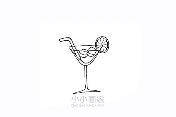 冰镇果汁饮料简笔画画法图片步骤步骤10