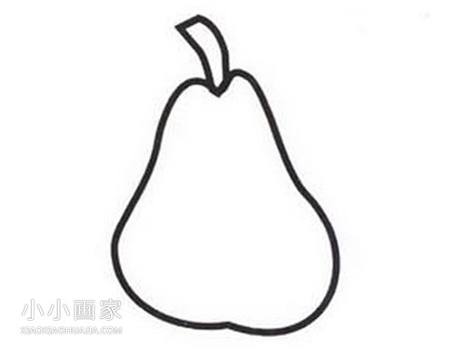 简单梨子简笔画画法图片步骤步骤3