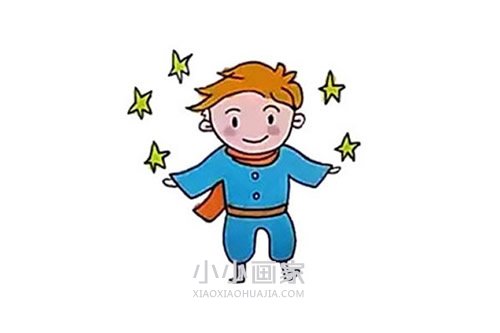 可爱小王子简笔画画法图片步骤步骤1