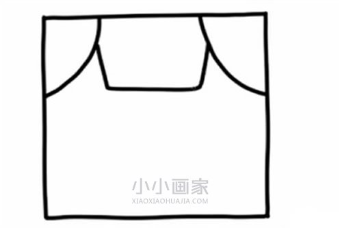 方方脸卡通女孩简笔画画法图片步骤步骤3