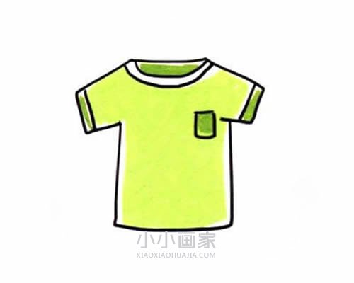 绘本故事可爱小T恤简笔画画法图片步骤