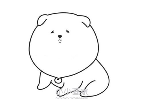 可爱胖狗狗简笔画画法图片步骤步骤6