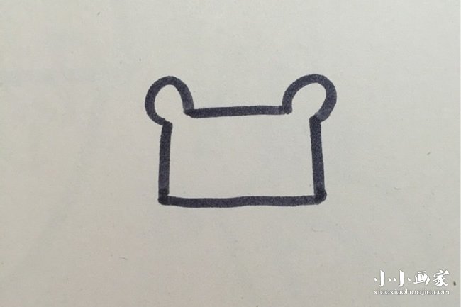 卡通小奶牛简笔画画法图片步骤步骤2