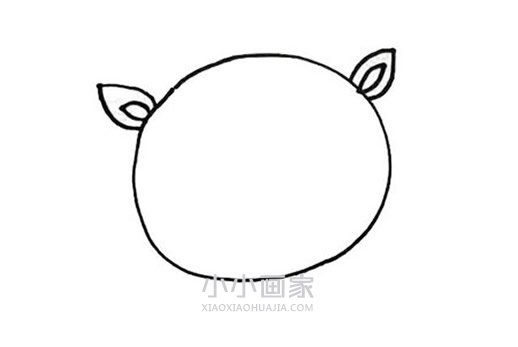 卡通小鹿简笔画画法图片步骤步骤2