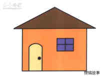 可爱小房子简笔画画法图片步骤步骤1