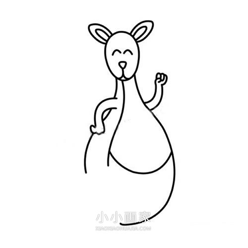 彩色搞笑袋鼠简笔画画法图片步骤步骤5