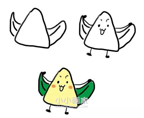 绘本故事端午节粽子简笔画画法图片步骤