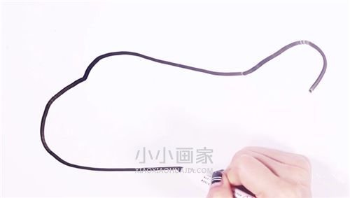 空中的客机简笔画画法图片步骤步骤2