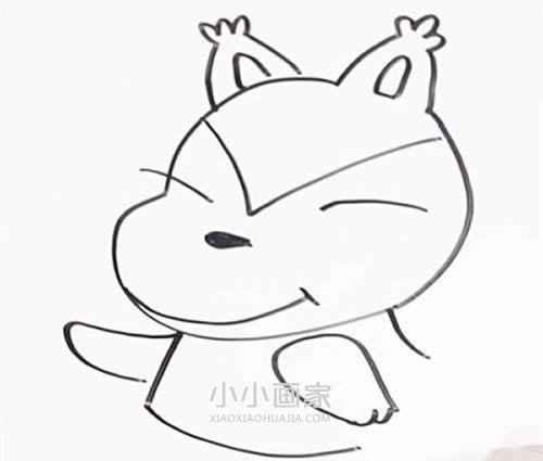 可爱松鼠宝宝简笔画画法图片步骤步骤5