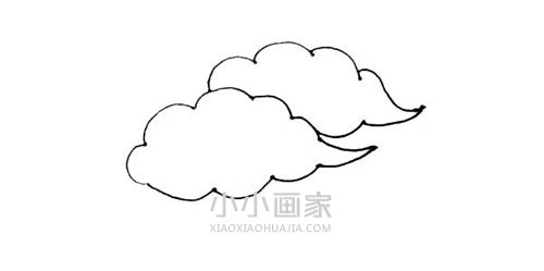 下雨的云朵简笔画画法图片步骤步骤3