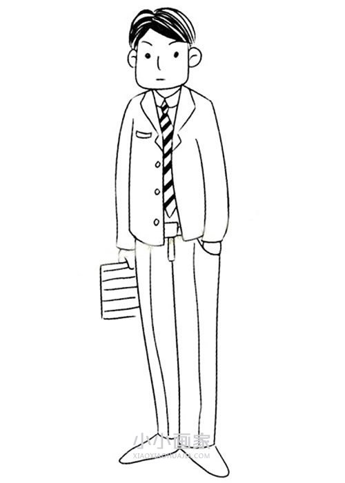 各种各样爸爸的简笔画画法图片步骤步骤2