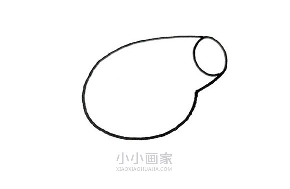 拿气球的小猪佩奇简笔画画法图片步骤步骤2