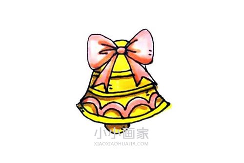 彩色圣诞铃铛简笔画画法图片步骤