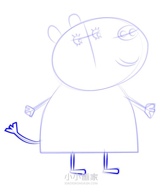 斑马佐伊的妈妈简笔画画法图片步骤步骤7