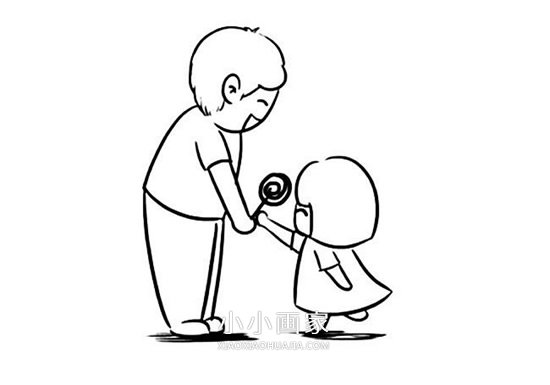 父亲节简笔画画法图片步骤步骤1