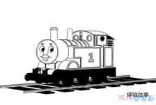 填色托马斯小火车怎么画_卡通托马斯简笔画图片
