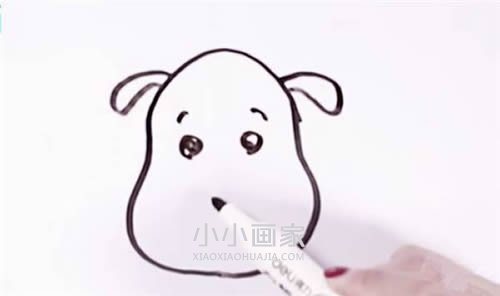 可爱小狗狗简笔画画法图片步骤步骤4