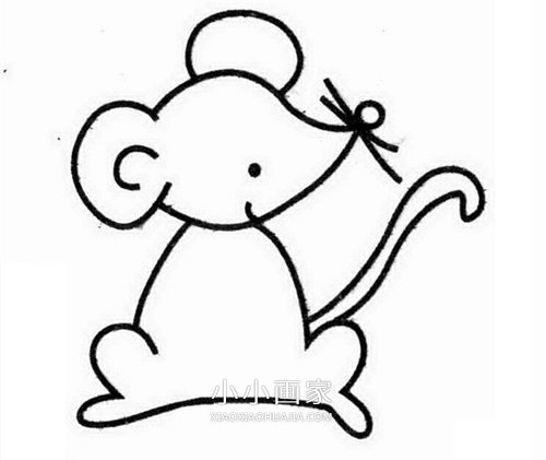 简单小老鼠简笔画画法图片步骤步骤5